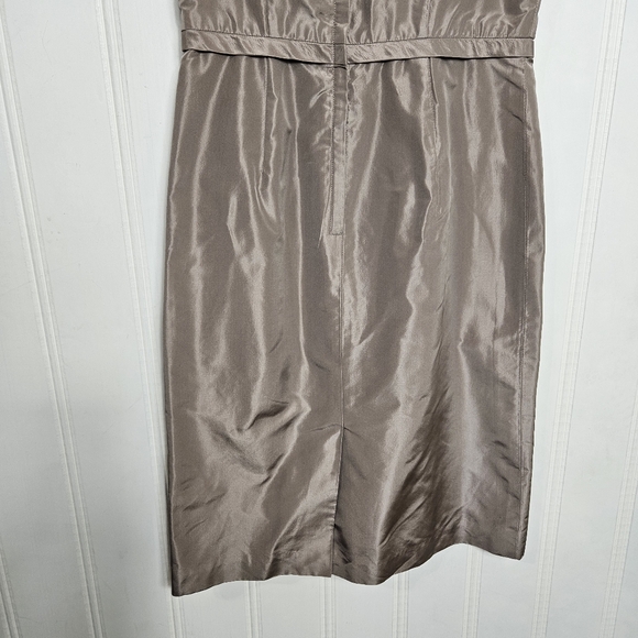 J. Crew 100% Silk Dress Womens Size 4 Gracie Fawn Halter Taffeta Formal - Picture 9 of 14